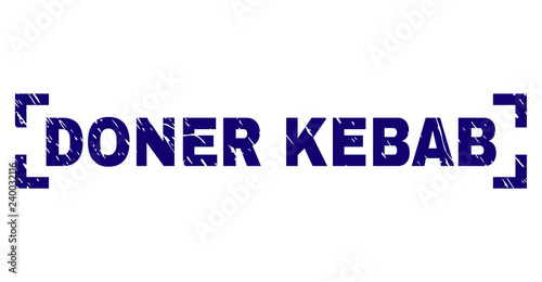 DONER KEBAB text seal print...