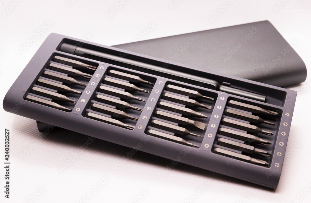 Set of heads for screwdriver (bits) with screwdriver Set of heads for screwdriver (bits) with screwdriver