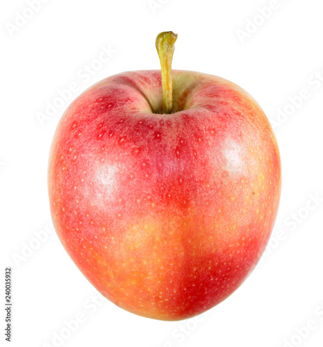 Ripe red apple isolated on white background