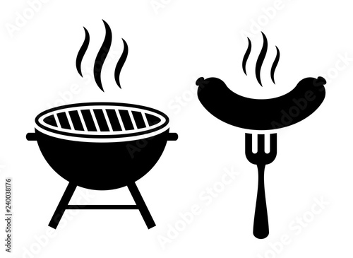 Barbeque grill vector icon