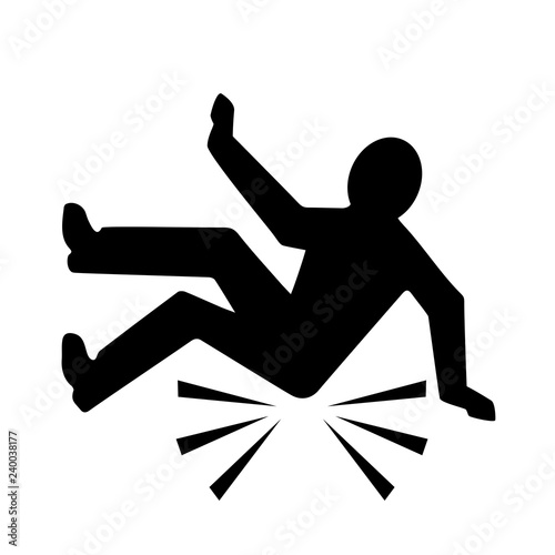 Fall down vector pictogram