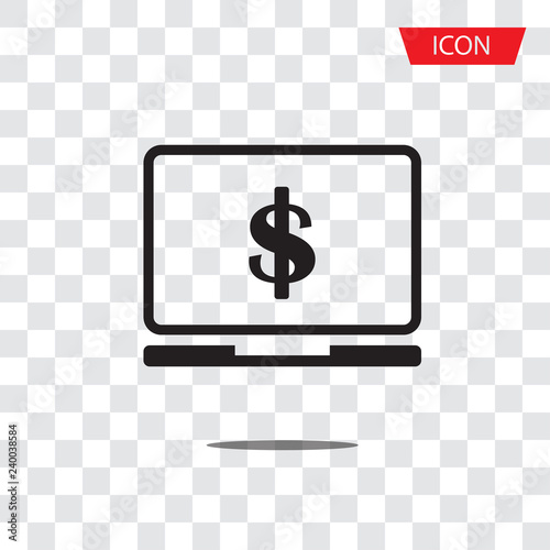 internet banking icon vector isolated on white background.