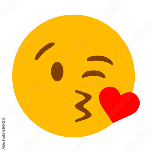 Kissing face emoji