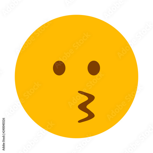 Kissing face emoji