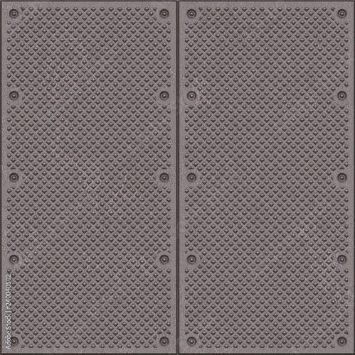 Wallpaper Mural metal texture with geometric rivets Torontodigital.ca