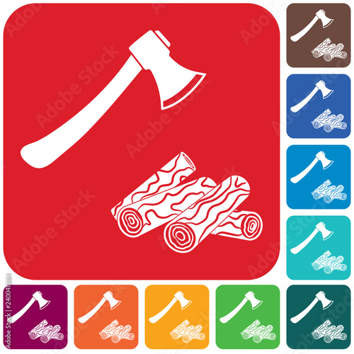 The ax and firewood icon