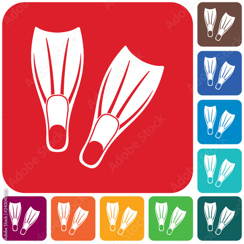 Diving flippers icon