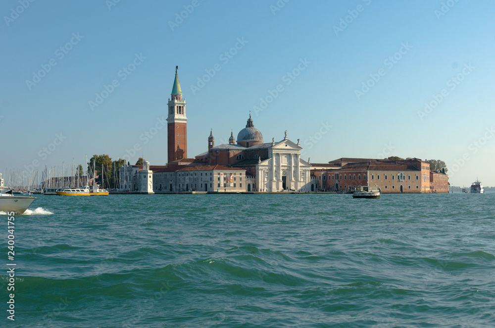 Venice skyline with bell tower