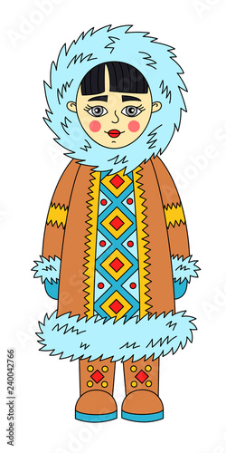 Eskimo charcter  vector illustration