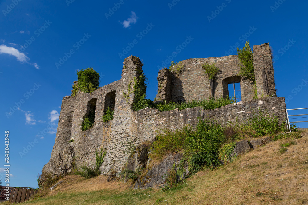  Ruins of castle Koenigstein (Konigstein) . Germany.