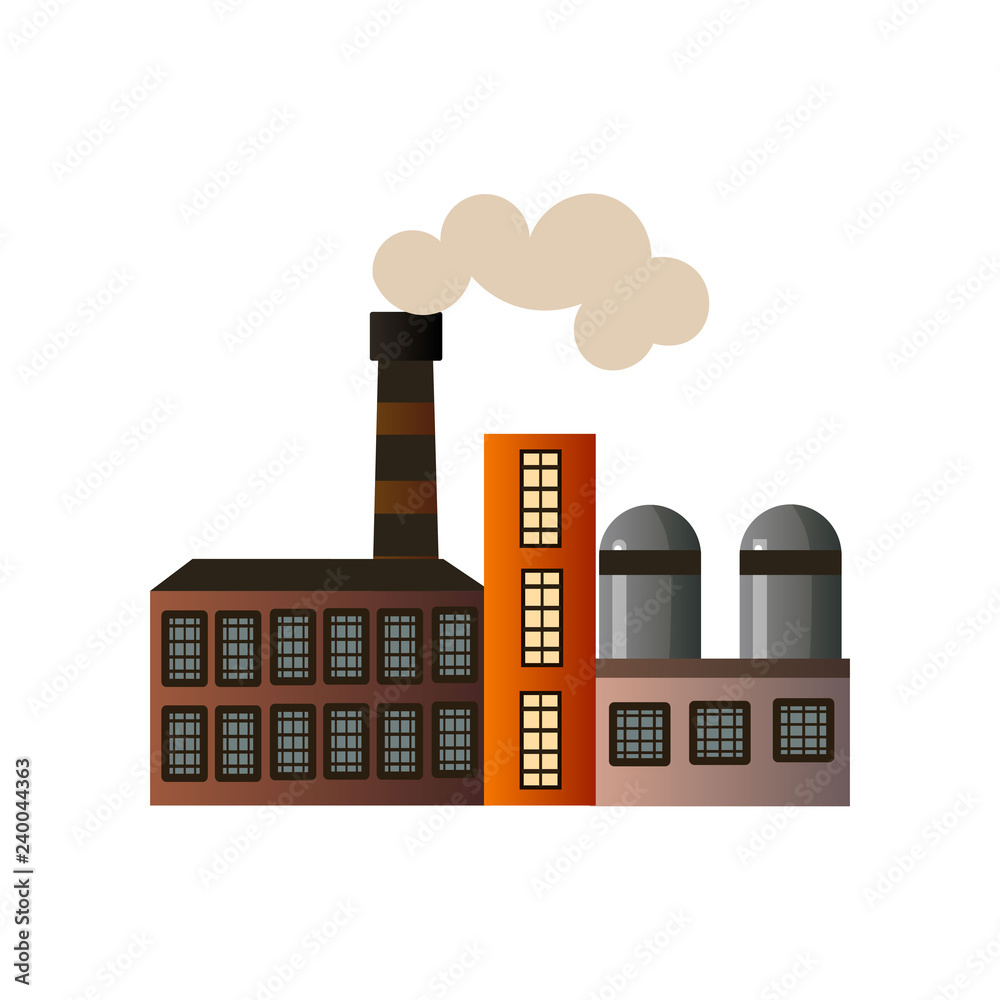 The building of an industrial manufactory. Plant for processing raw materials.