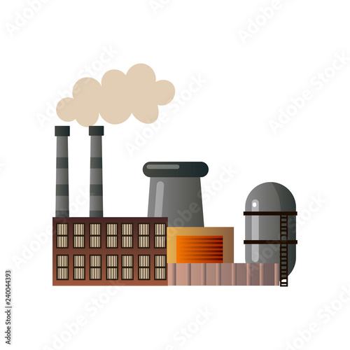 The building of an industrial manufactory. Plant for processing raw materials.