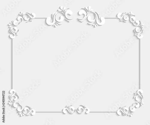 3d beautiful calligraphic frame