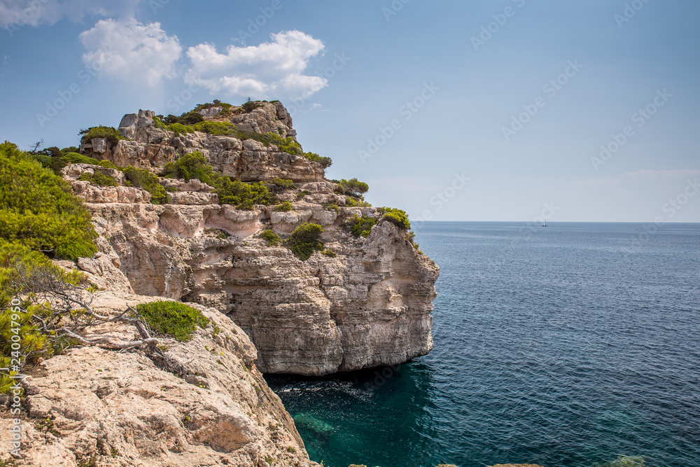 landscape of rock coast