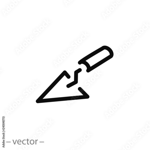 Trowel building icon vector
