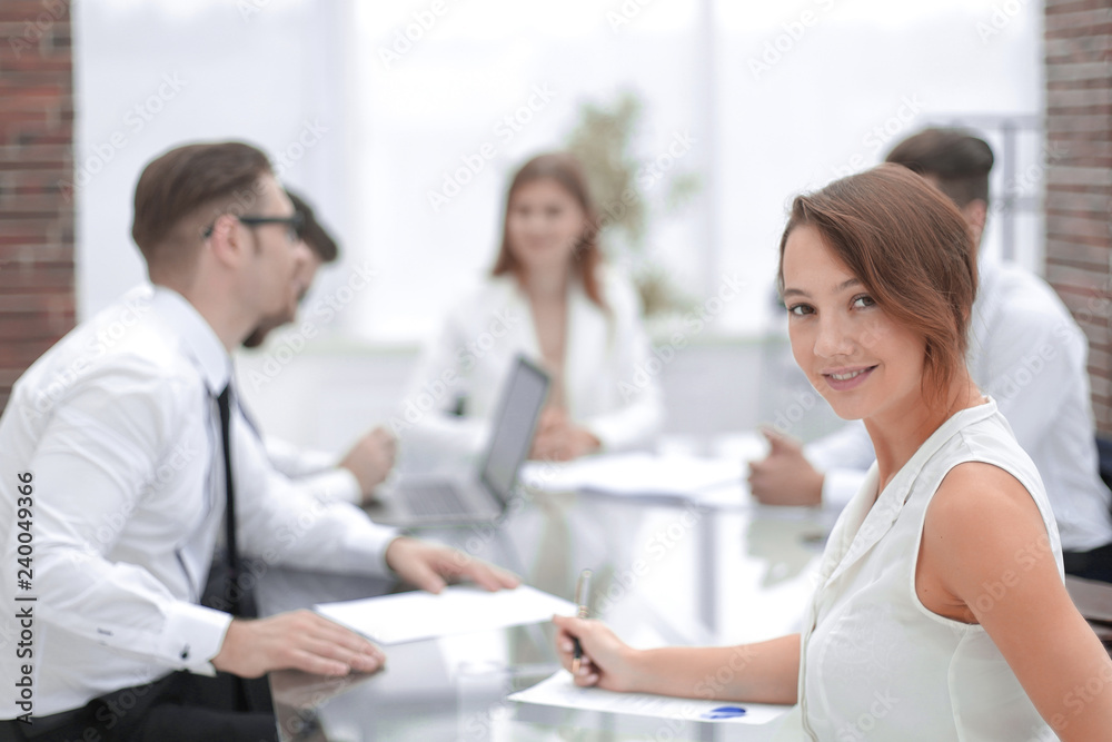 young employee at a working meeting young employee at a working meeting