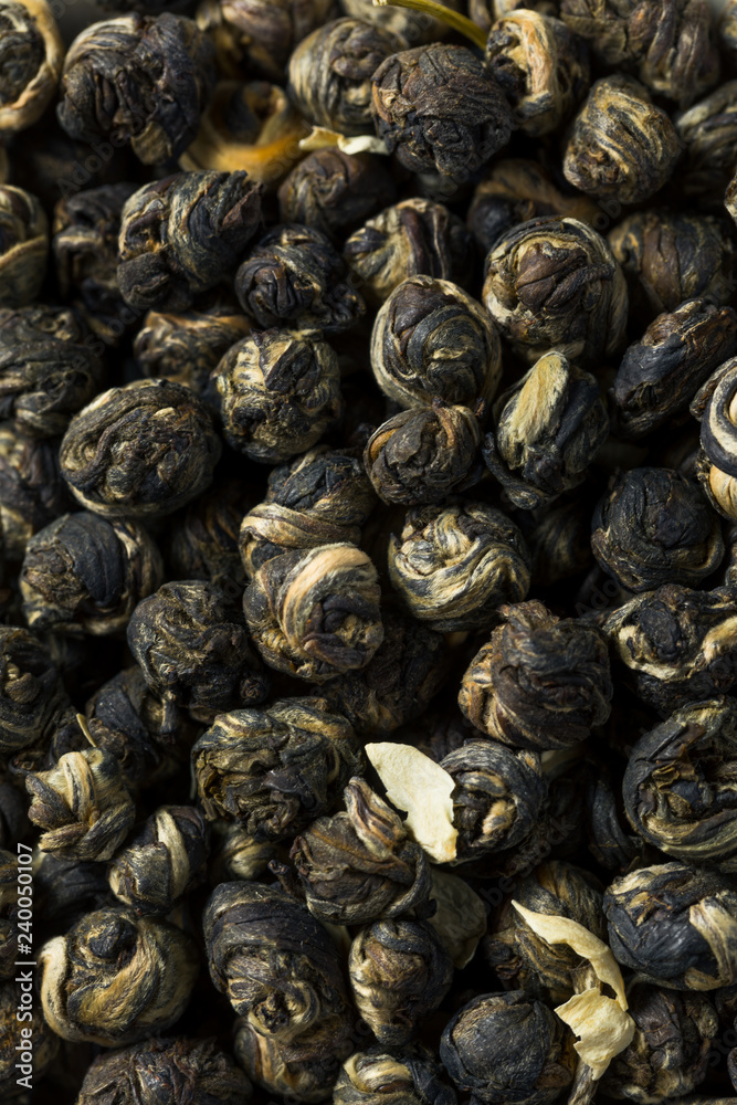Dried Organic Jasmine Pearl Tea Dried Organic Jasmine Pearl Tea