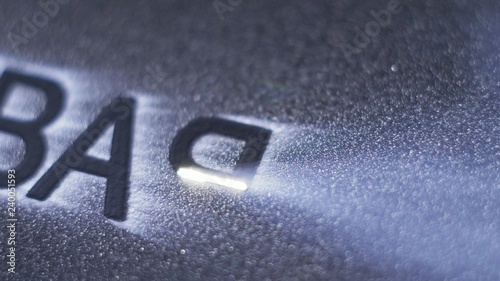 Laser Marking Machine Engraving. Manufacture of plastic water pipes of the factory. Process of making plastic tubes on the machine tool with the use of water and air pressure.