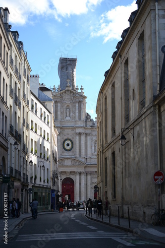 Traditional buildings, French architecture of Paris, France