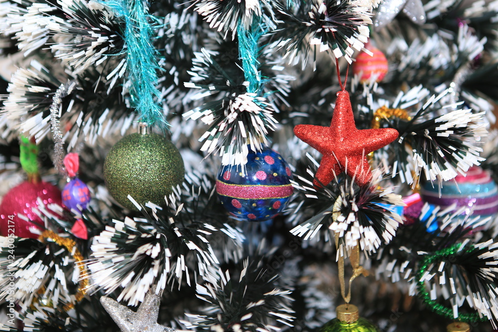 Christmas decorations.Merry Christmas - obrazy, fototapety, plakaty 
