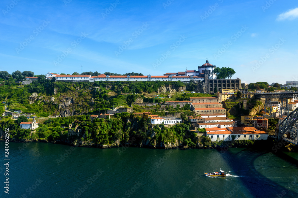 Dom Luis I bridge over Douro river and monastery of Serra do Pilar