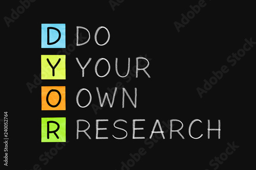 Fototapeta DYOR - Do Your Own Research Concept