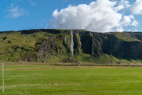Small waterfall in the south of Iceland