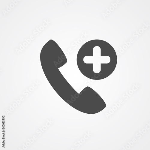 Emergency call vector icon sign symbol