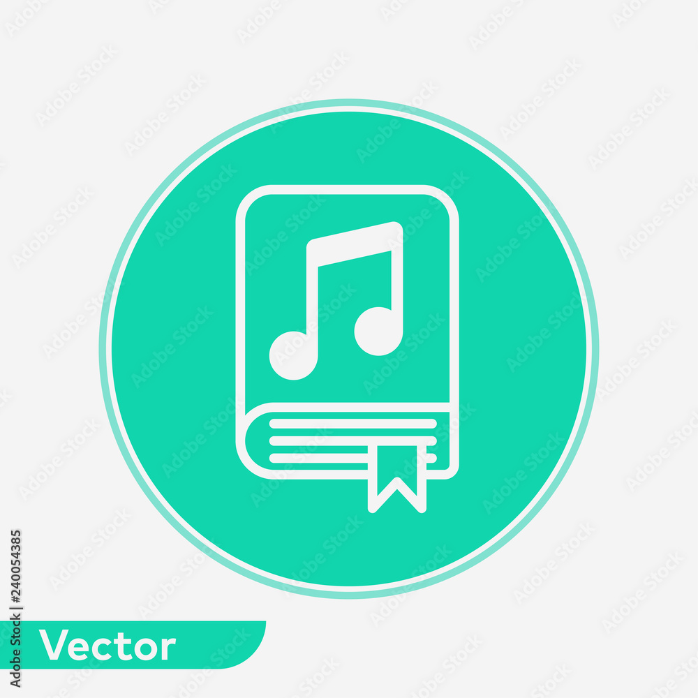 Music book vector icon sign symbol Music book vector icon sign symbol