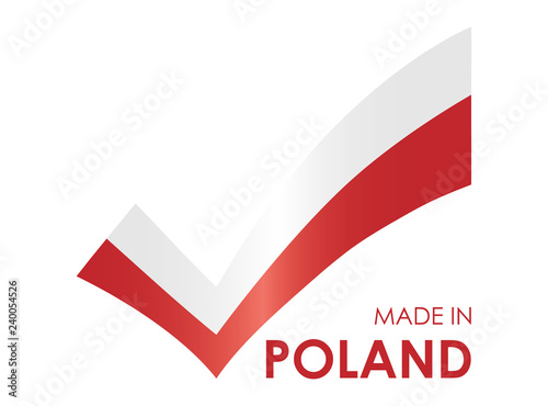 Made in Poland - napis z polską flagą