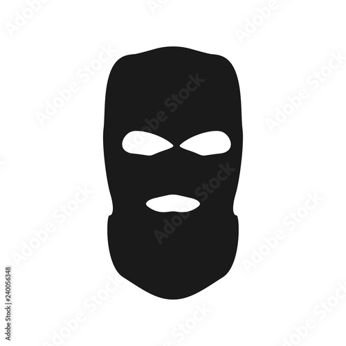 Thief mask. Simple vector bandit head.