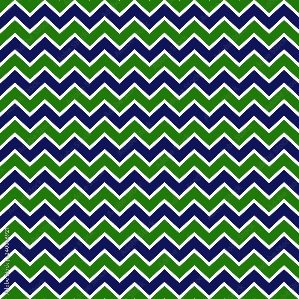 Green and Navy Chevron Seamless Pattern - Green, white, and navy blue zig zag chevron design Green and Navy Chevron Seamless Pattern - Green, white, and navy blue zig zag chevron design