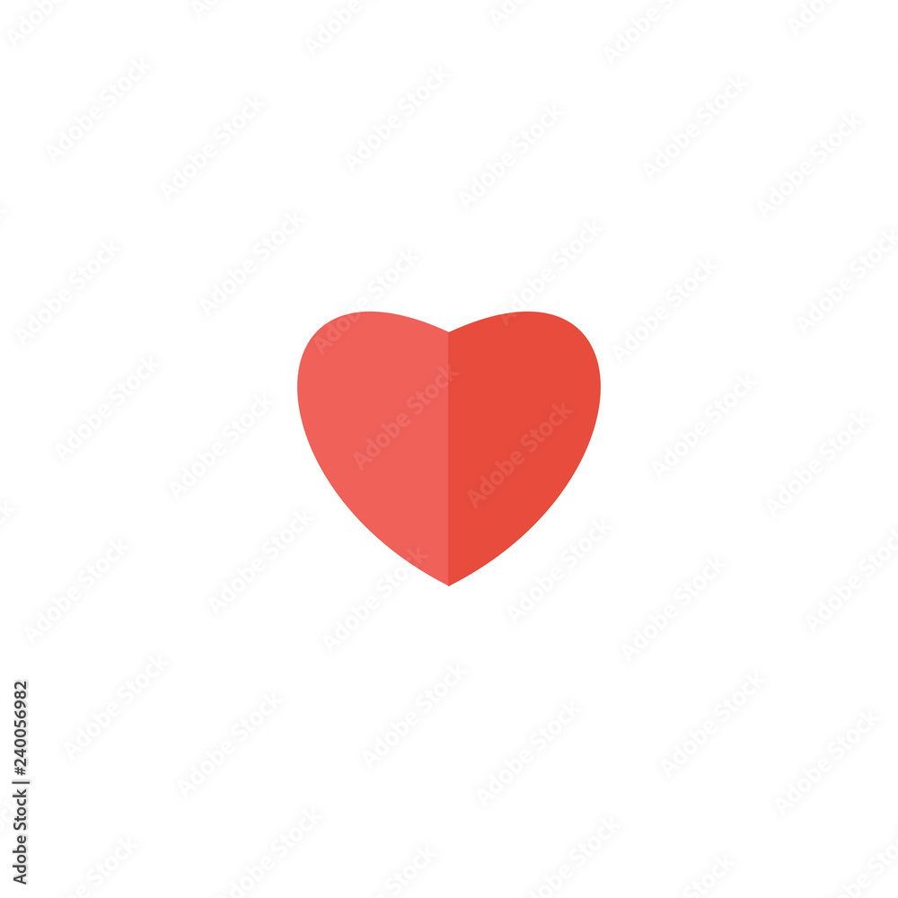 Flat heart icon. Love symbol. Flat heart icon. Love symbol.