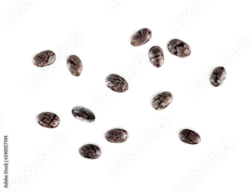 chia seeds macro isolated