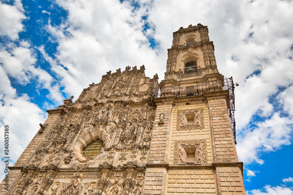 Mexico City, Tepotzotlan, Scenic Francisco Javier Church in historic city center