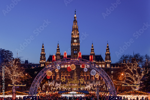Christmas market at Vienna City Hall
