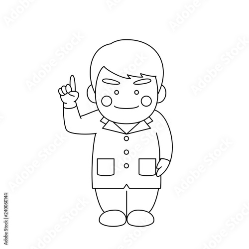 男性キャラクター白衣