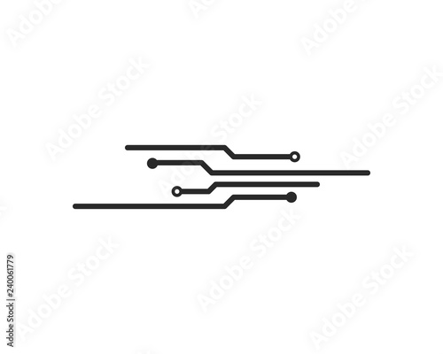 circuit technology ilustration vector