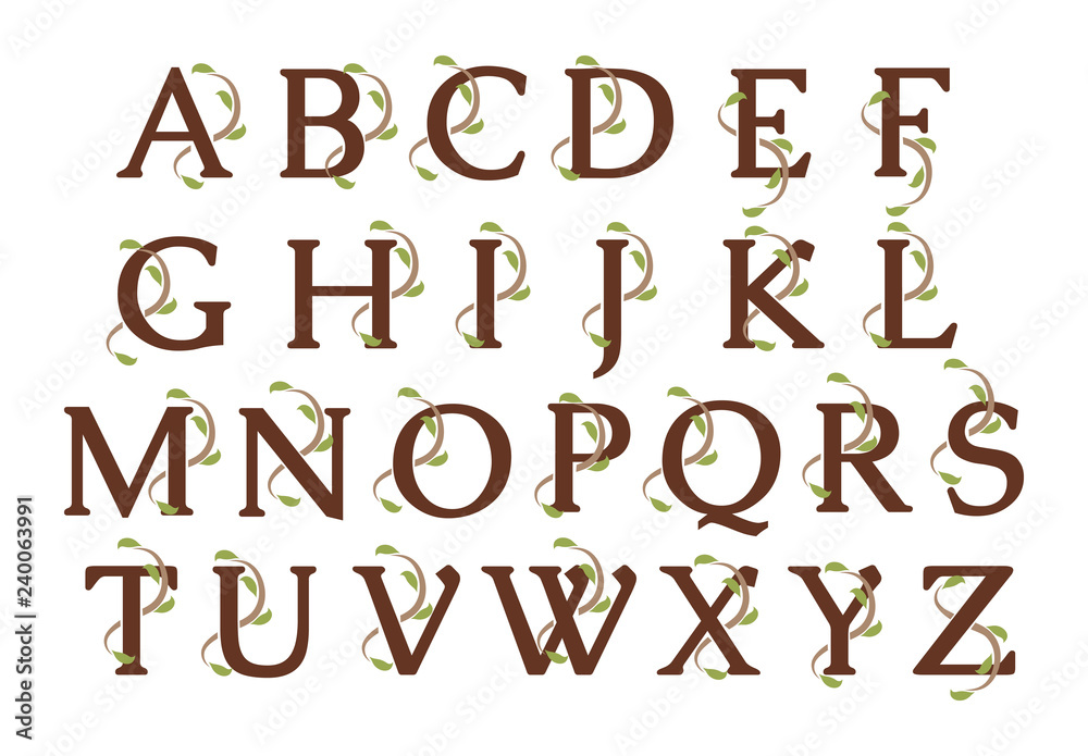 Alphabet Ivy Wood Letters Alphabet Ivy Wood Letters