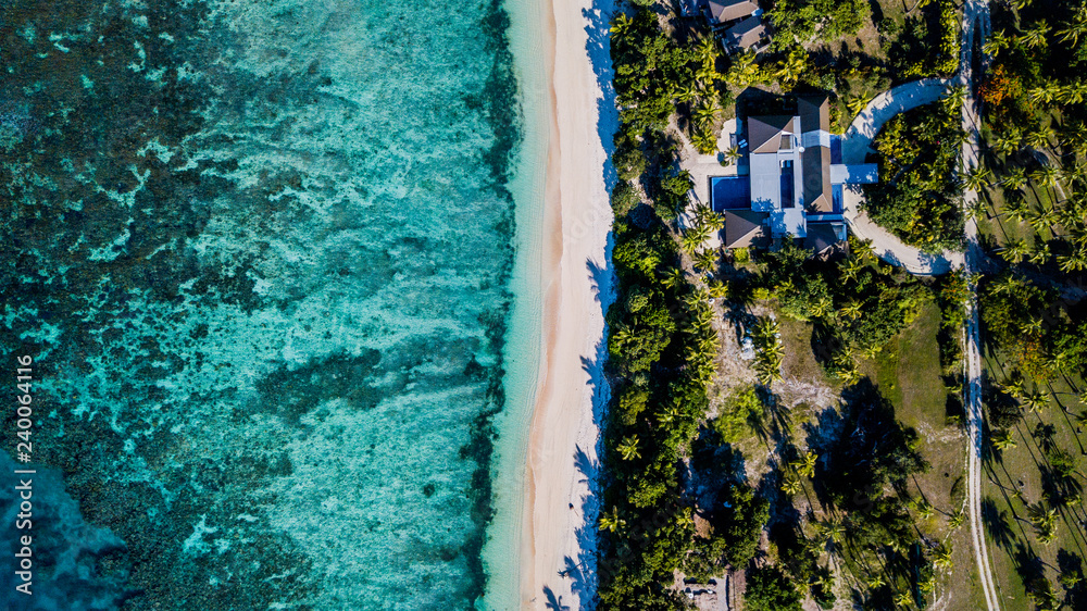 Fiji Islands beach by Air