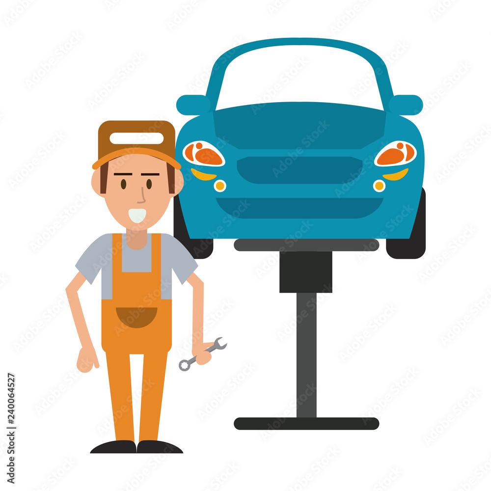 Car mechanic concept Car mechanic concept