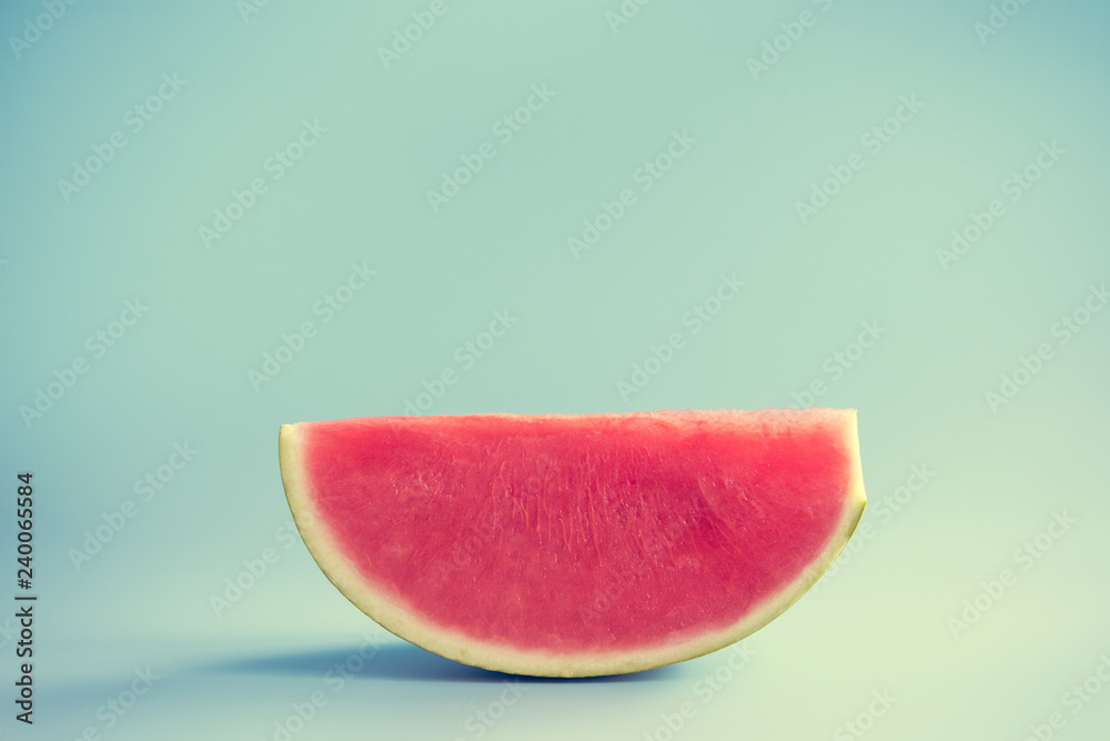 watermelon slice with pastel background. summer time watermelon slice with pastel background. summer time