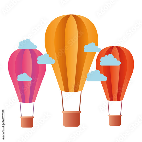 aerostatic balloons isolated icon
