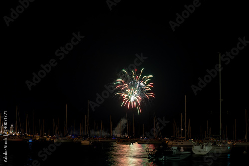 Fireworks in the harbor of Chicgo photo