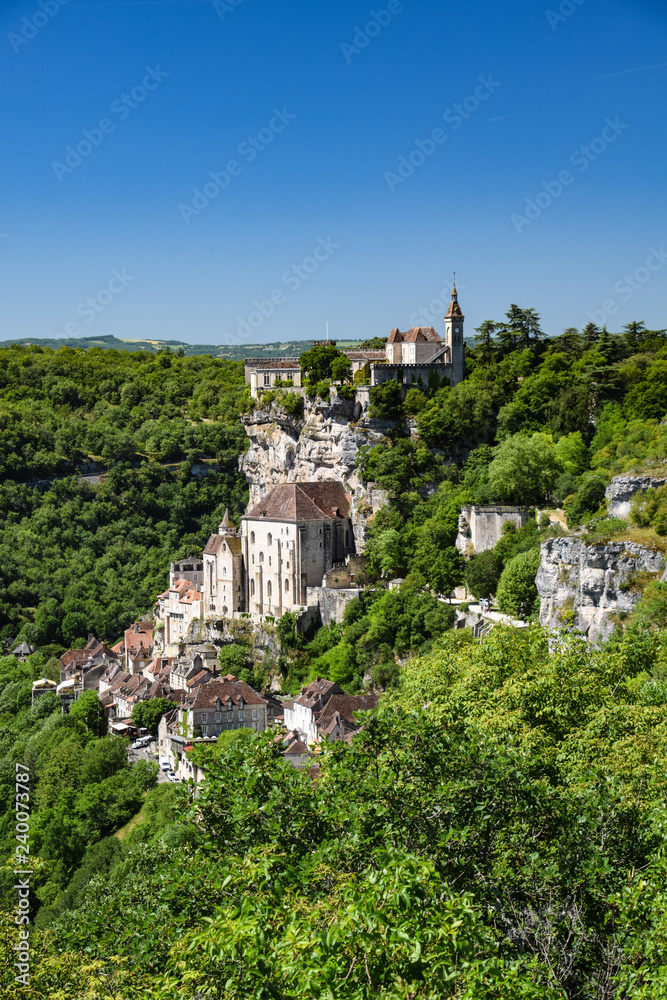The medieval pilgrimage village of Rocamadour in the Lot 