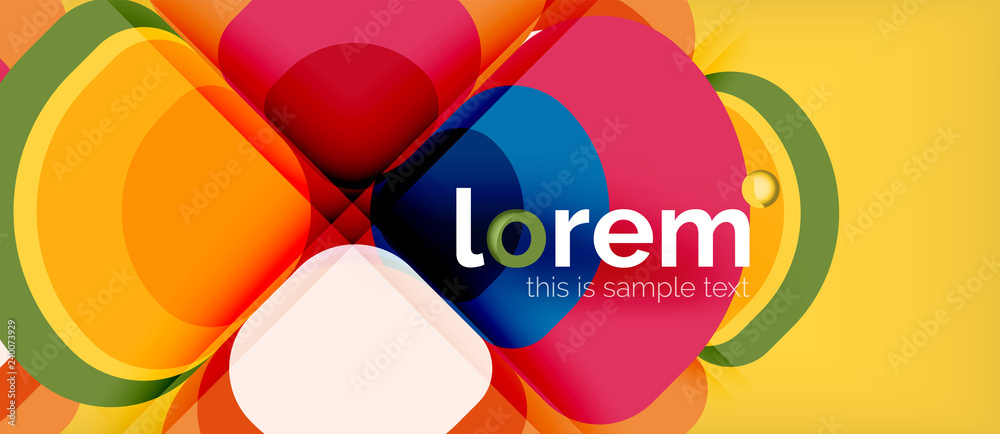 Round triangles geometric shapes composition Round triangles geometric shapes composition