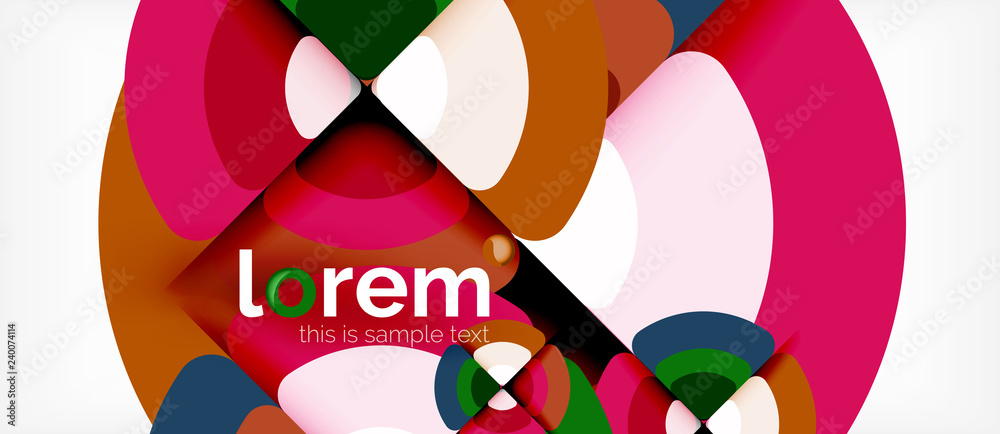 Circles and triangles geometric abstract background. Trendy abstract layout template for business or technology presentation or web brochure cover, wallpaper Circles and triangles geometric abstract background. Trendy abstract layout template for business or technology presentation or web brochure cover, wallpaper