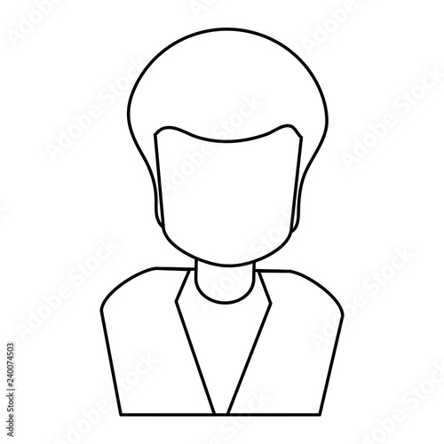 Wallpaper Mural Man avatar profile in black and white Torontodigital.ca