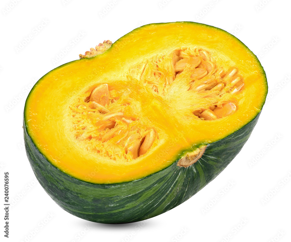 Green pumpkin isolated on white clipping path Green pumpkin isolated on white clipping path