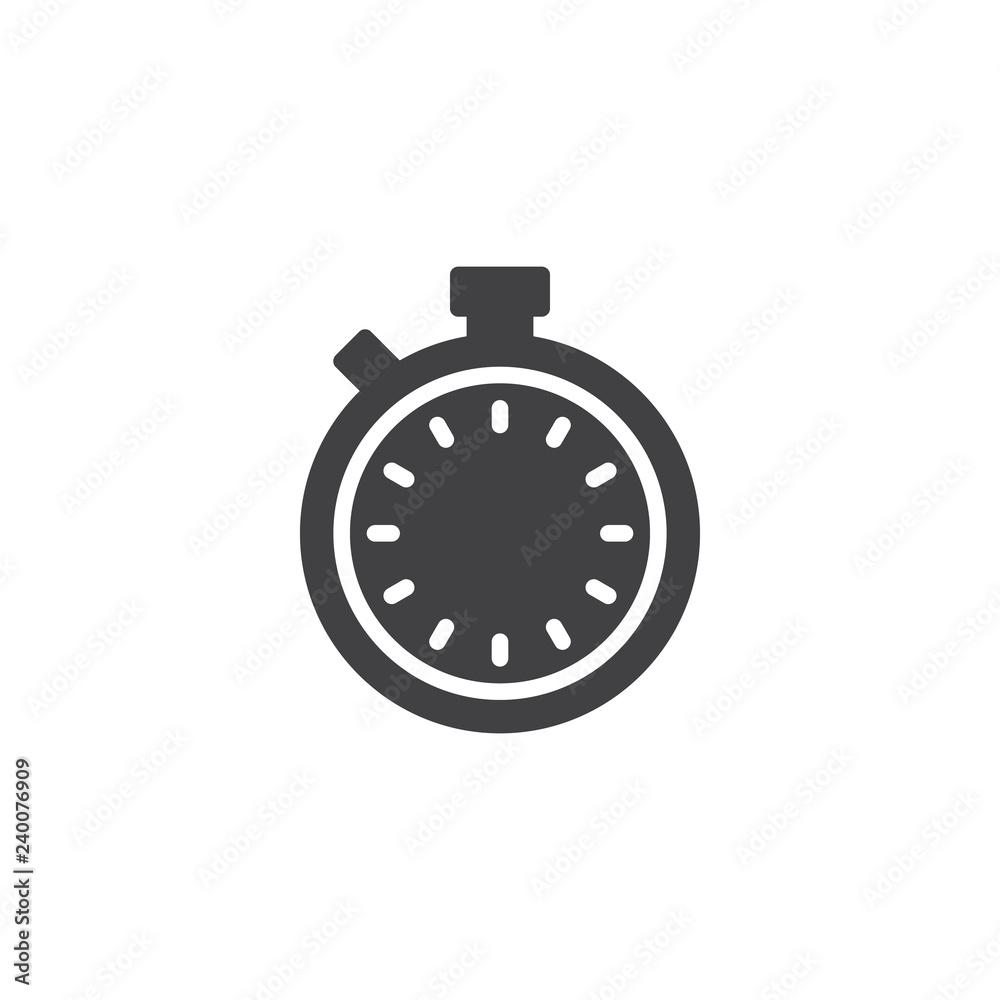 Stopwatch vector icon. filled flat sign for mobile concept and web design. Timer counter chronometer simple solid icon. Symbol, logo illustration. Pixel perfect vector graphics Stopwatch vector icon. filled flat sign for mobile concept and web design. Timer counter chronometer simple solid icon. Symbol, logo illustration. Pixel perfect vector graphics